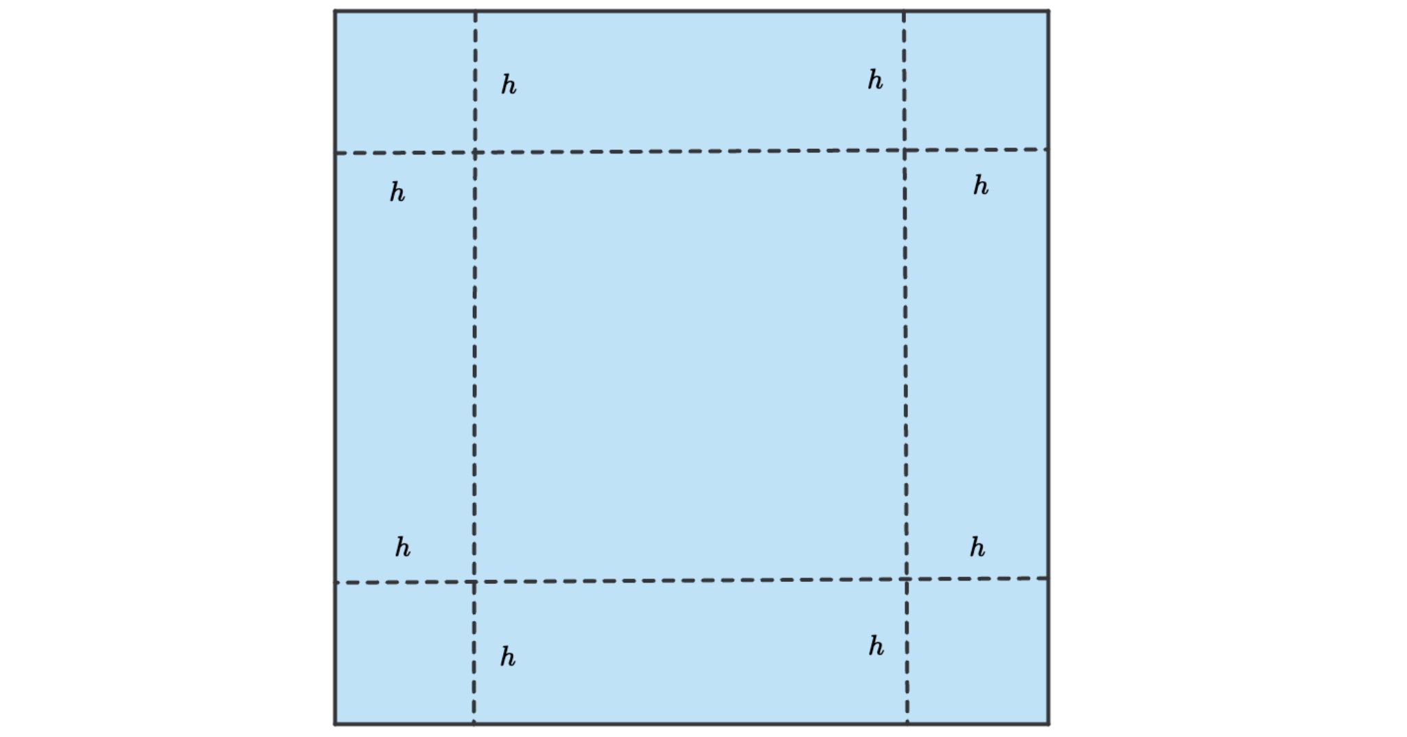 Folding a box out of a square cardboard