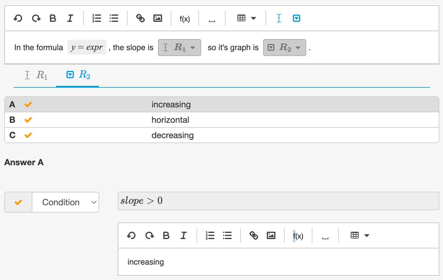 Using exercise parameters in Fill in the Blanks