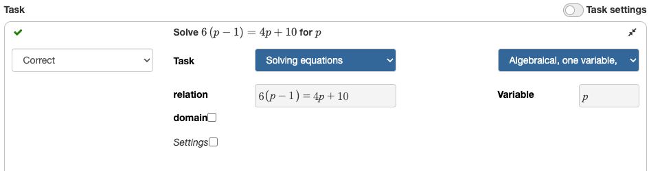 The task definition for the Multistep question