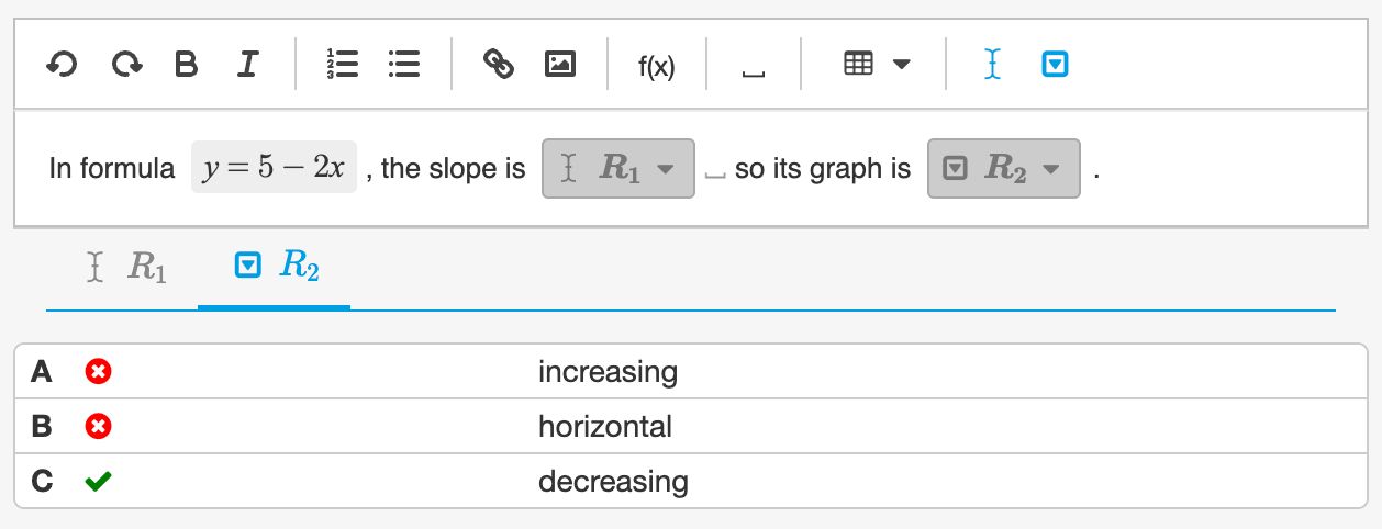 Configuring Selection reponse