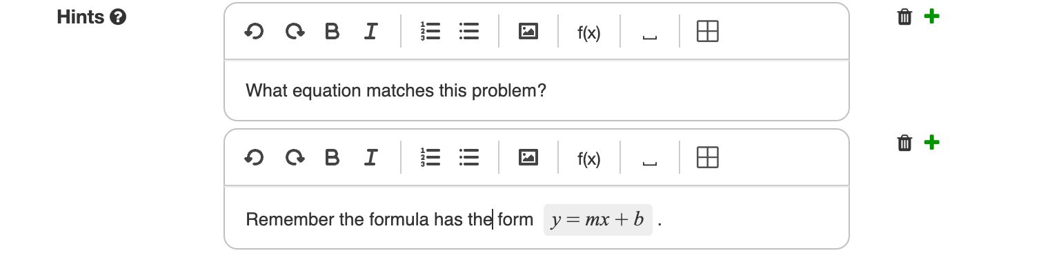 Adding multiple custom hints
