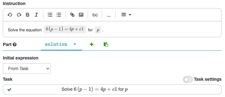 Using the exercise parameter in our question