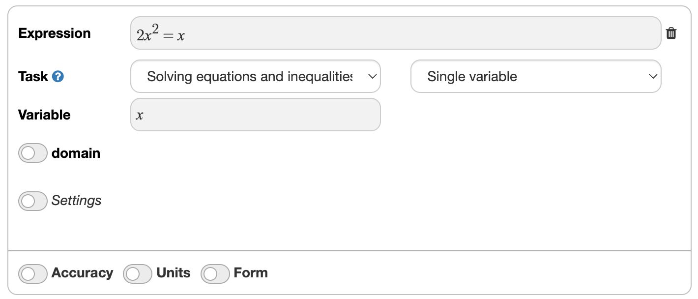 Task: Solving Equations