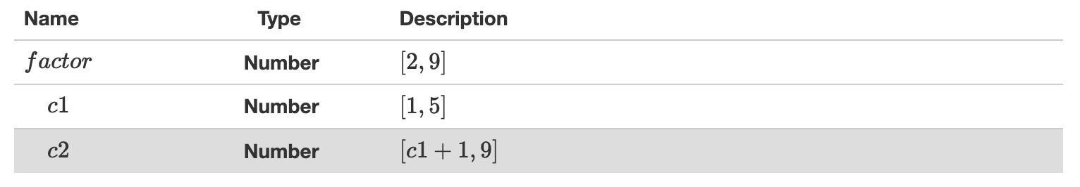 Create exercise parameter for the proper fraction