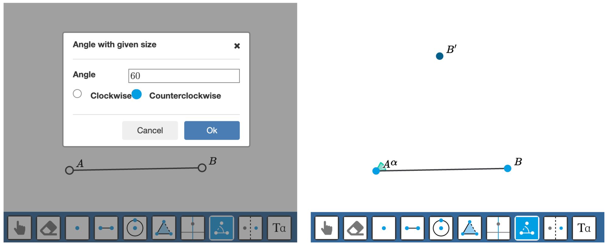 Creating a fixed angle