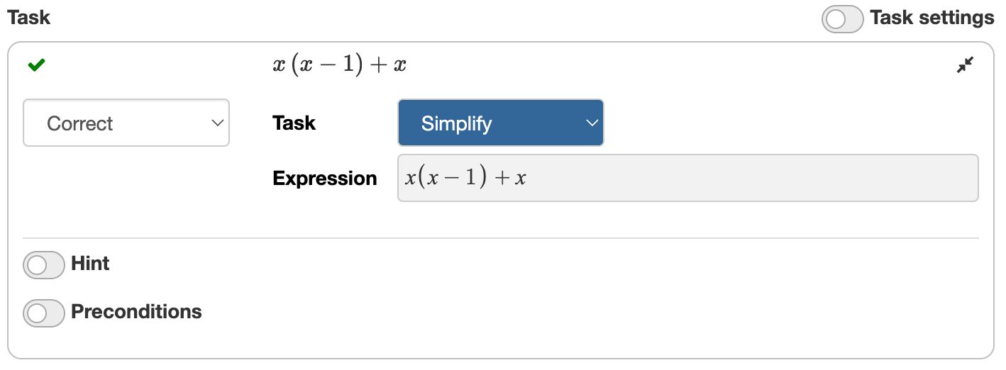 Configuring a task