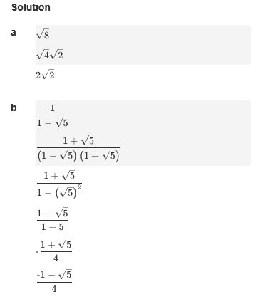 A worked solution for simplifying radicals A worked solution for simplifying radicals