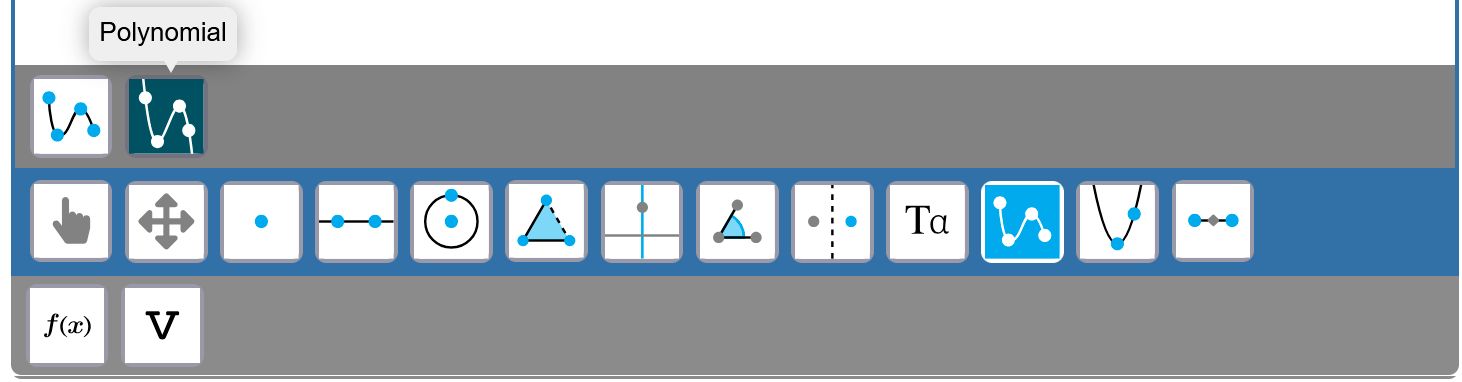 The Polynomial button in the toolbar