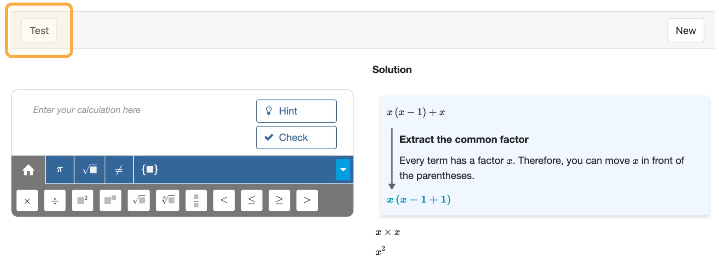 Previewing an exercise