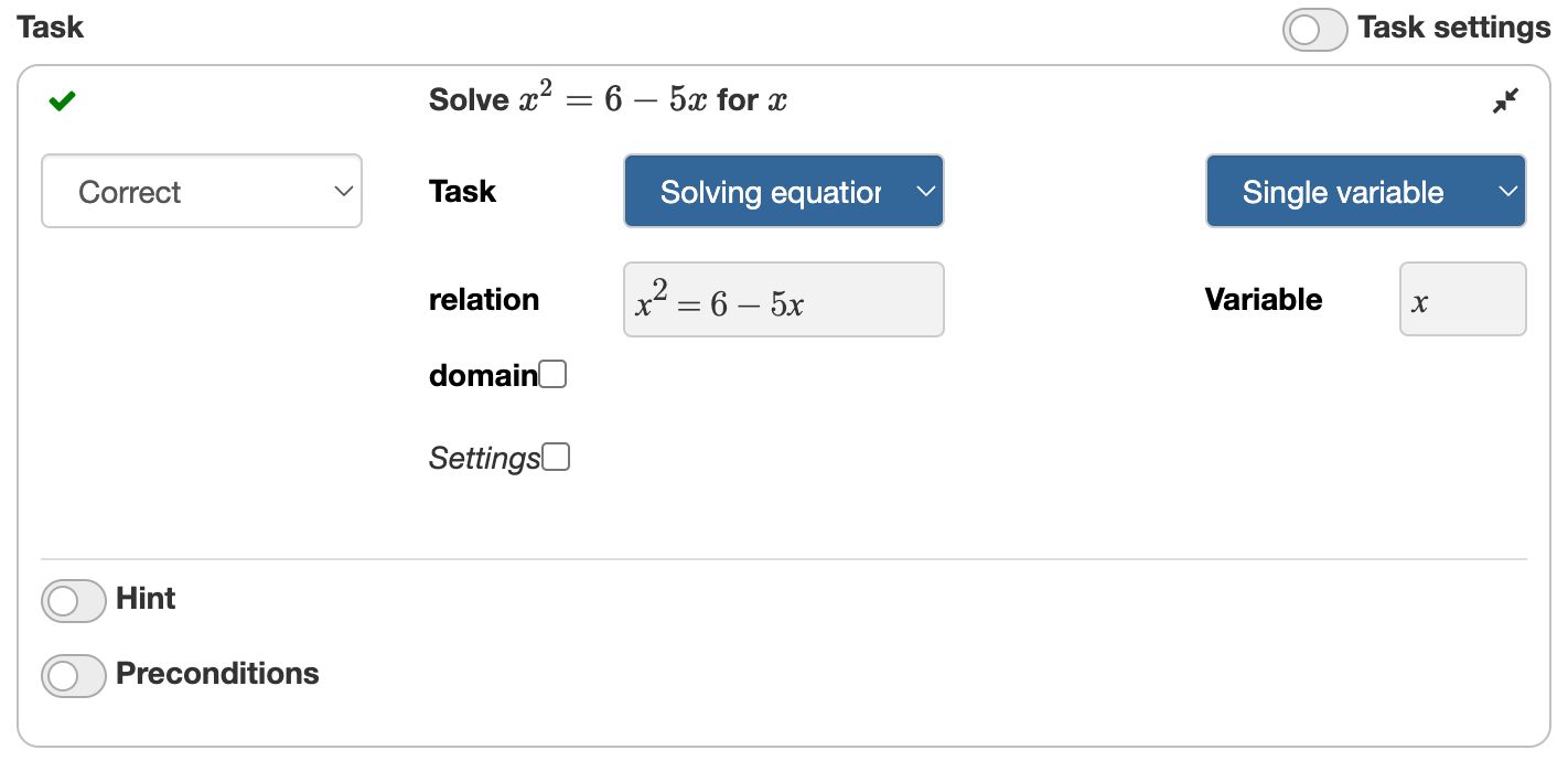 Task: Solving Equations