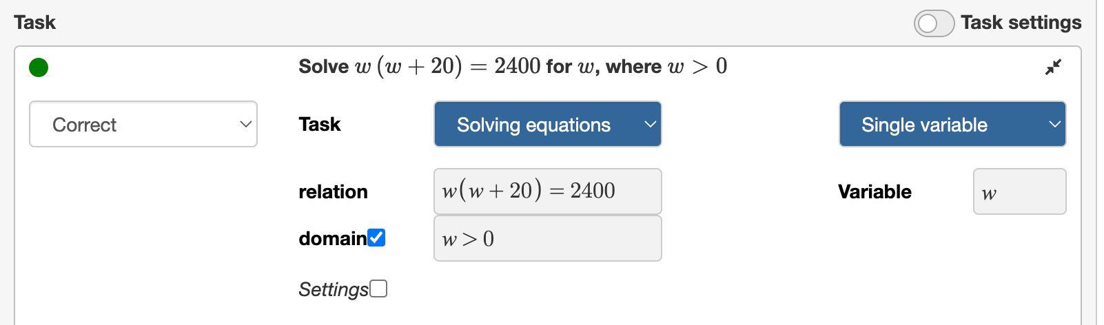 Adding a domain to enforce a single result