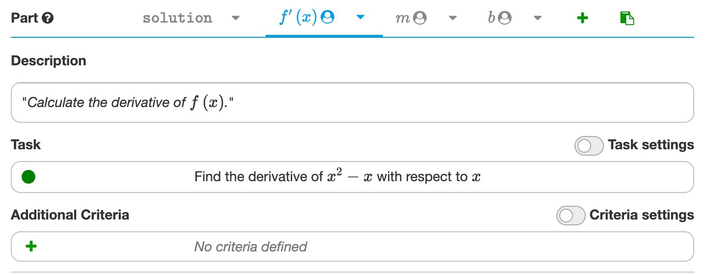 Exercise part $f'(x)$