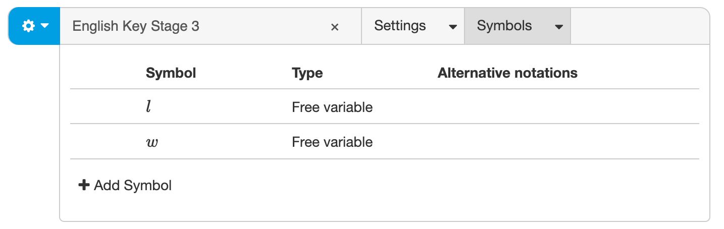 Defining free variables