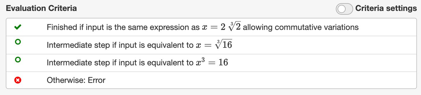 Using multiple criteria