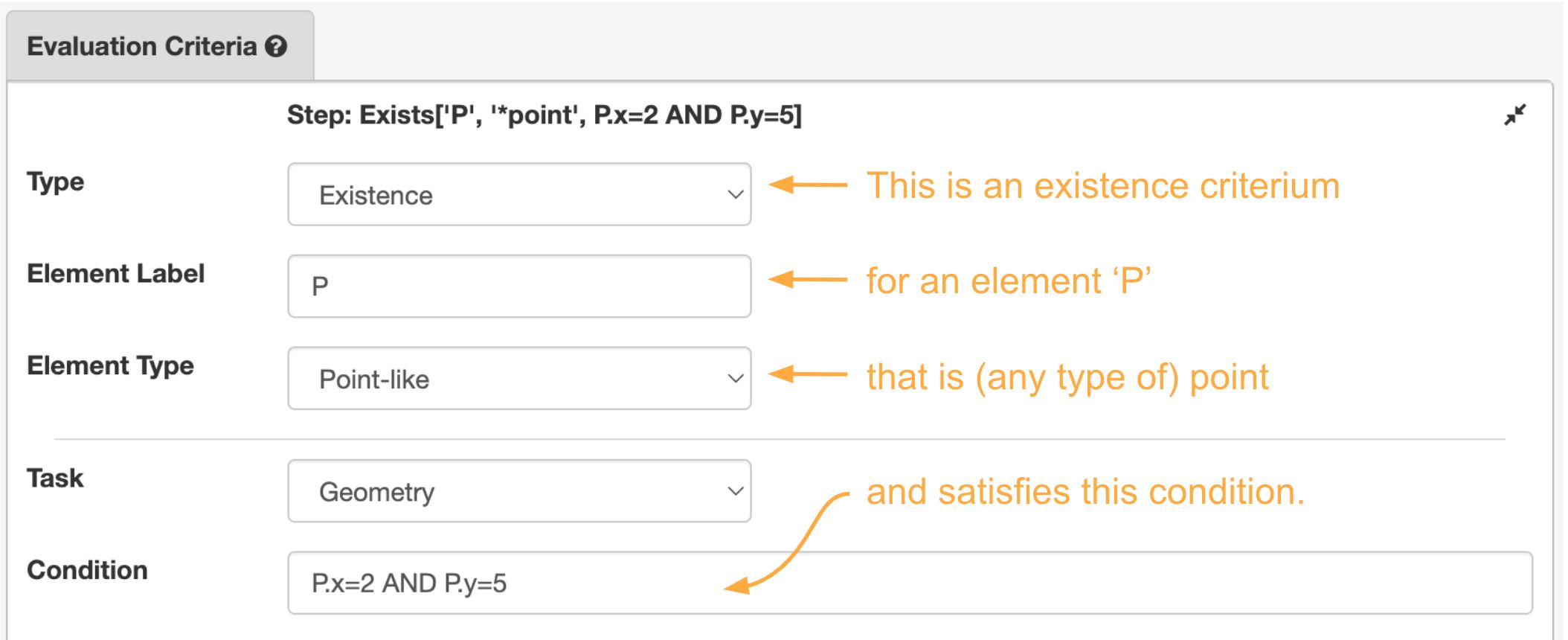 The existence criterium for our reference problem